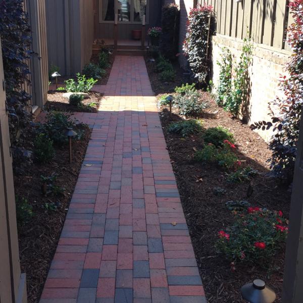 Brick Pathway and Landscaping
