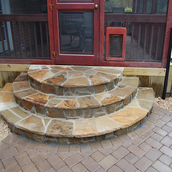 Rounded Stone Steps