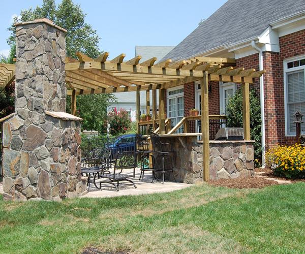 Pergola with Fireplace