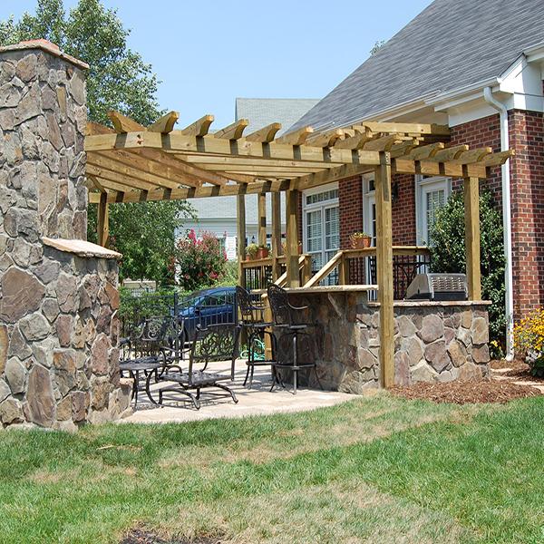 Pergola with Fireplace