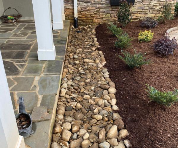 Porch Drainage Rock