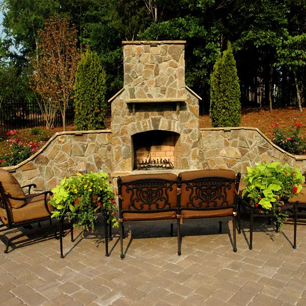 Stone Fireplace