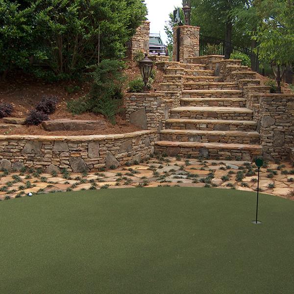 Stone Stairs and Putting Green